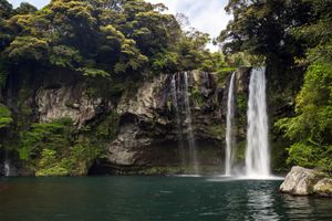 waterfall on Cheju Island, South Korea