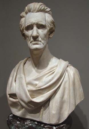 sculpture of Andrew Jackson by Hiram Powers