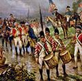 Burgoyne's surrender at Saratoga, by Percy Moran, circa 1911. Saratoga Campaign, American Revolution, Revolutionary War.