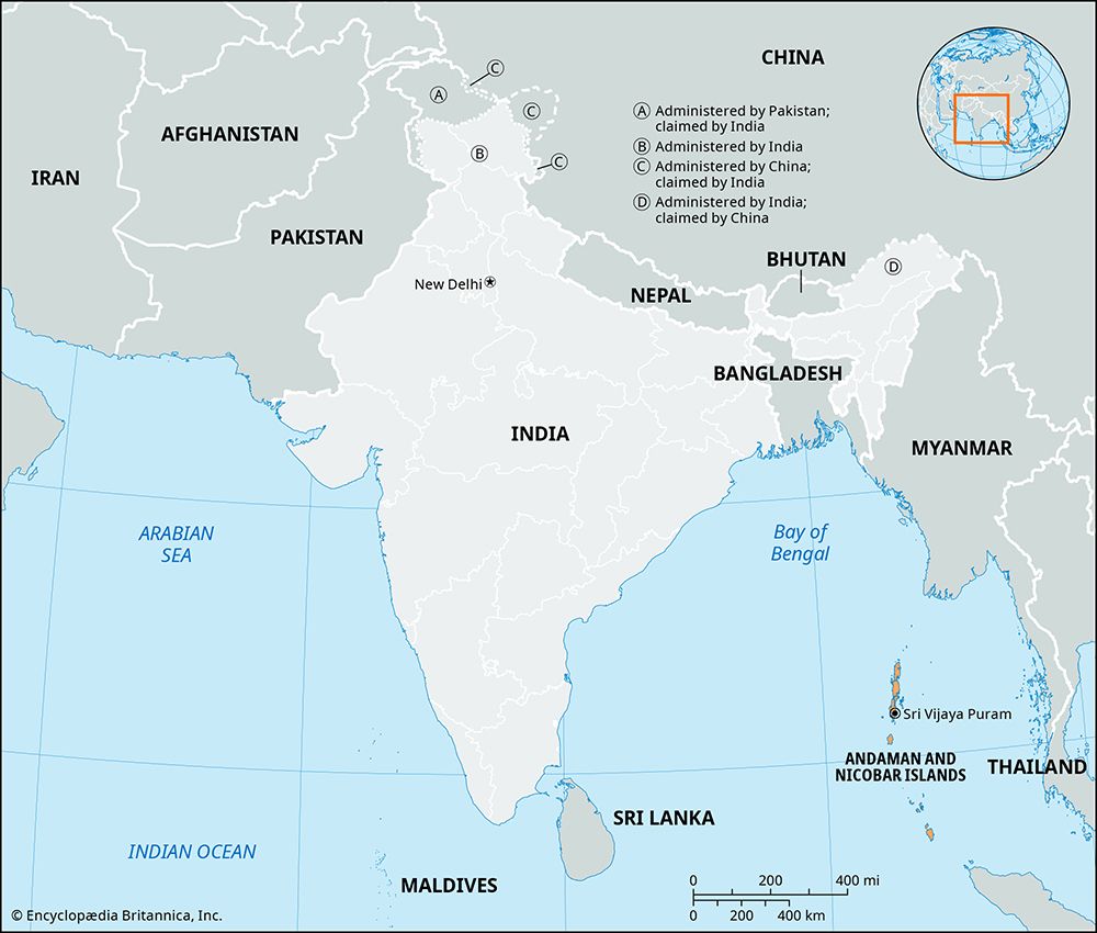 location of Andaman and Nicobar Islands