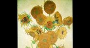Vincent Van Gogh painting, "Sunflowers".  Oil on canvas.