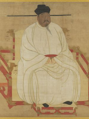 The Taizu emperor, founder of the Song dynasty, detail of a portrait; in the National Palace Museum, Taipei