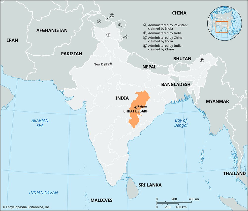 Chhattisgarh: location