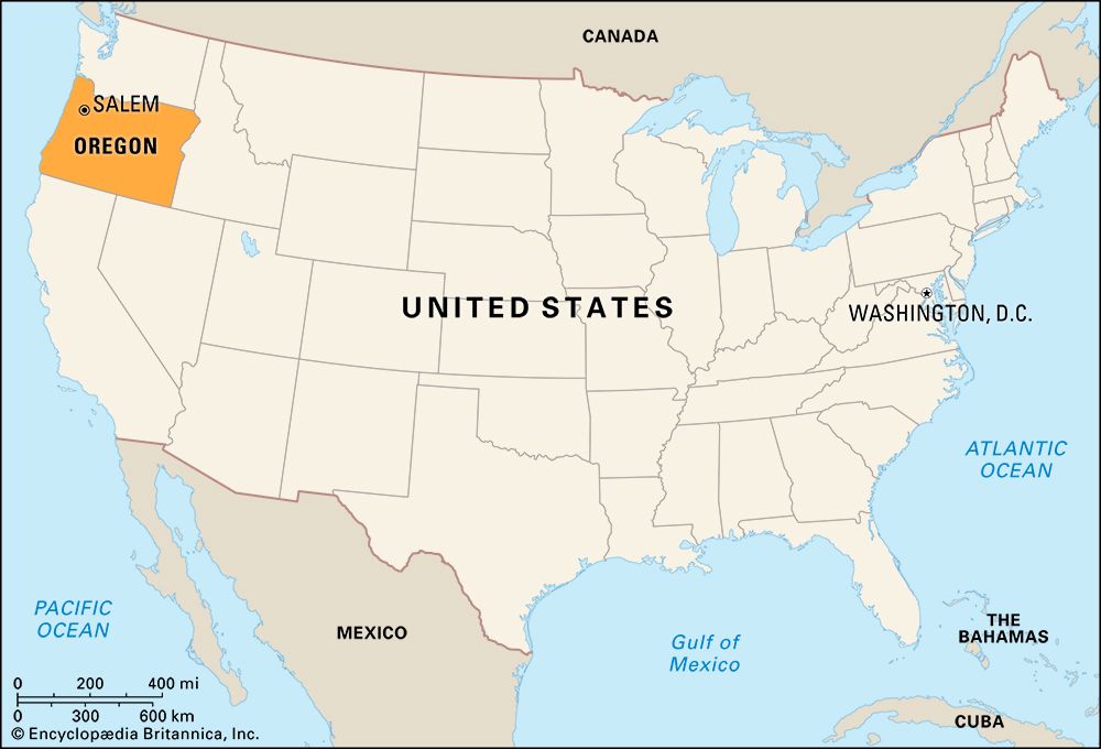 Oregon: locator map