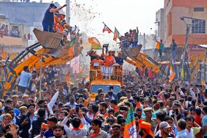 Yogi Adityanath at a rally