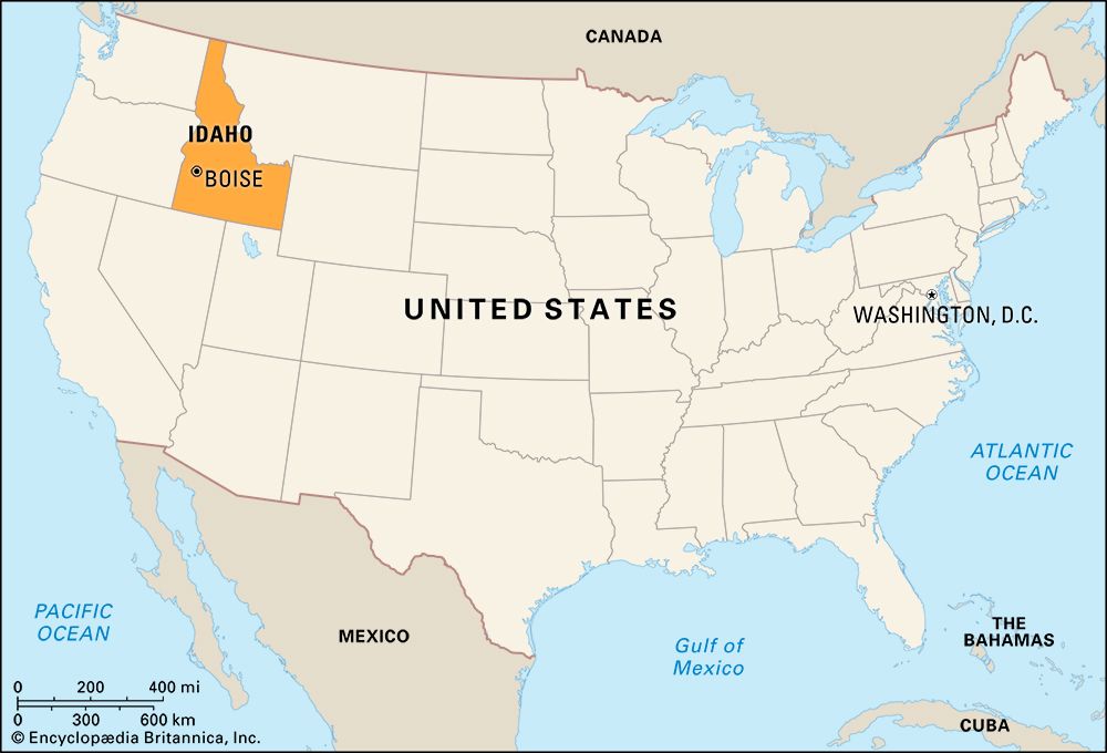 Idaho locator map