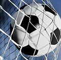 soccer ball in the goal