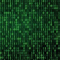 green digital binary symbols