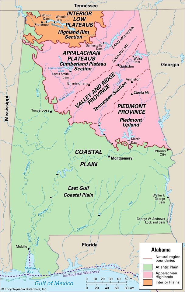 Alabama natural regions