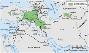 Kurdish settlement in southwestern Asia