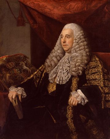 Charles Pratt, 1st Earl Camden, detail of an oil painting by Sir Nathaniel Dance-Holland, 1767–69; in the National Portrait Gallery, London.