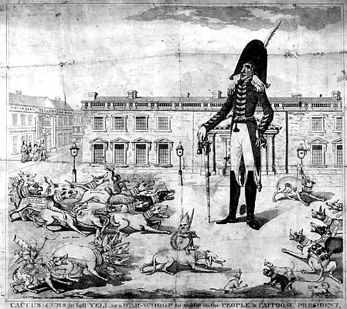 Andrew Jackson: political cartoon