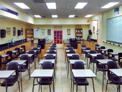 High school classroom
