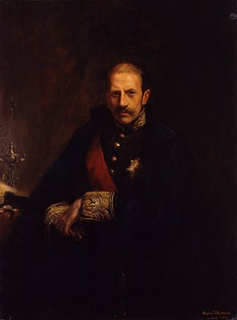 Milner, detail of an oil painting by Hugh de Twenebrokes Glazebrook, 1901; in the National Portrait Gallery, London