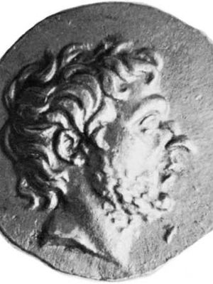 Flamininus, portrait on a Greek gold coin struck after 196 bc; in the British Museum.