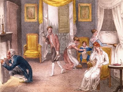 The Migraine, coloured lithograph, 1823.